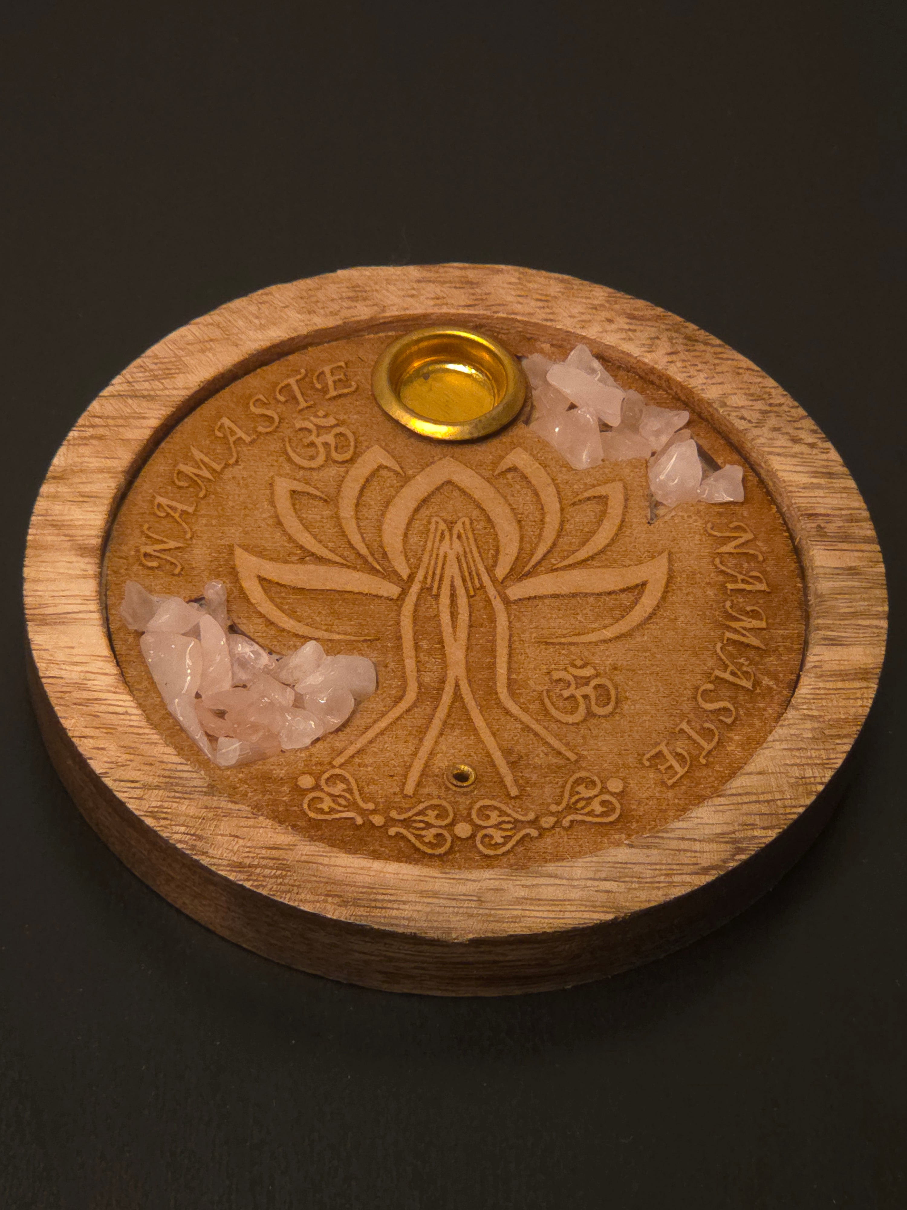 Luxe Wierookhouder Namaste - Rozenkwarts