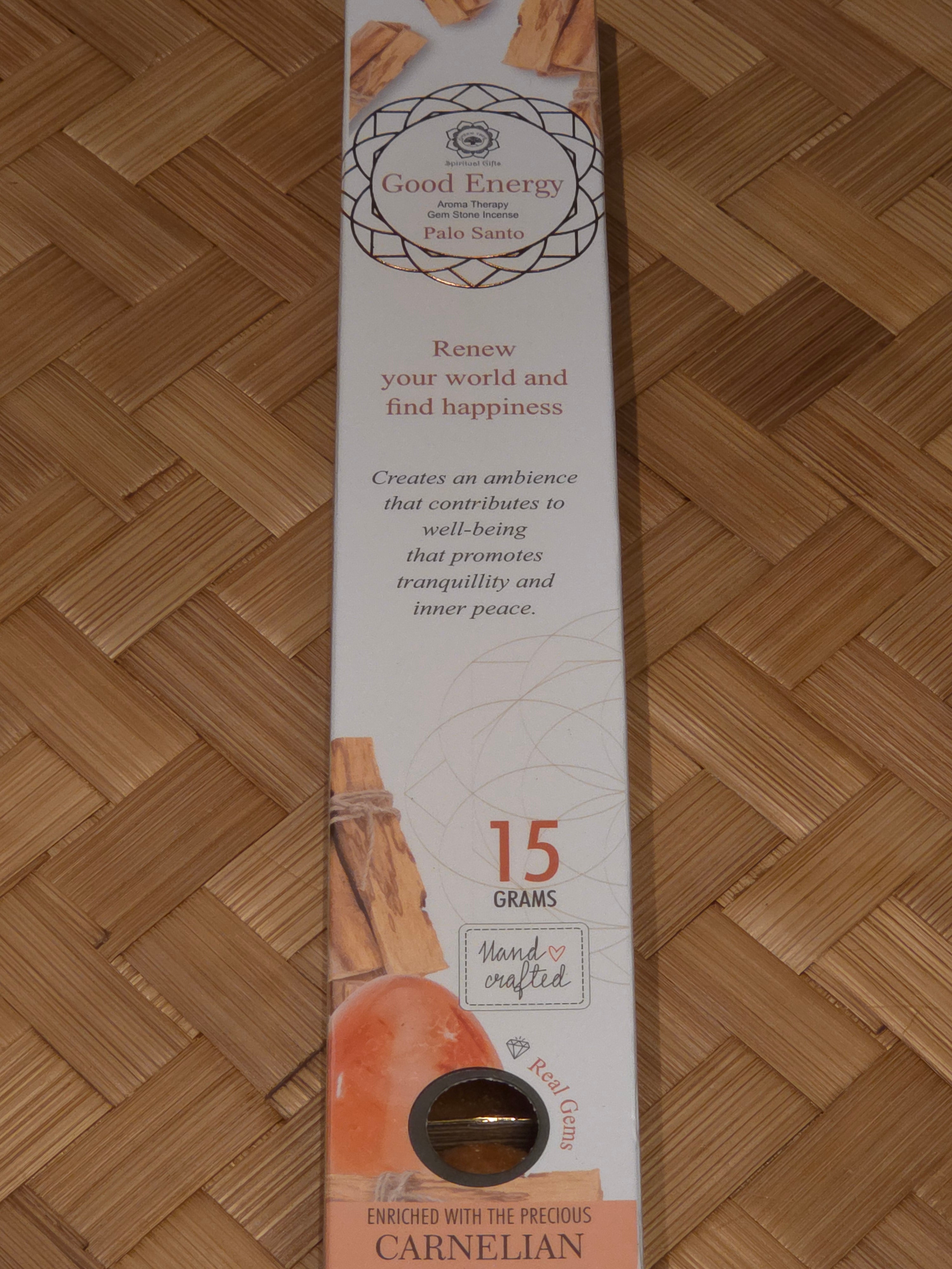 Good Energy Edelsteen Wierook – Palo Santo & Carneool