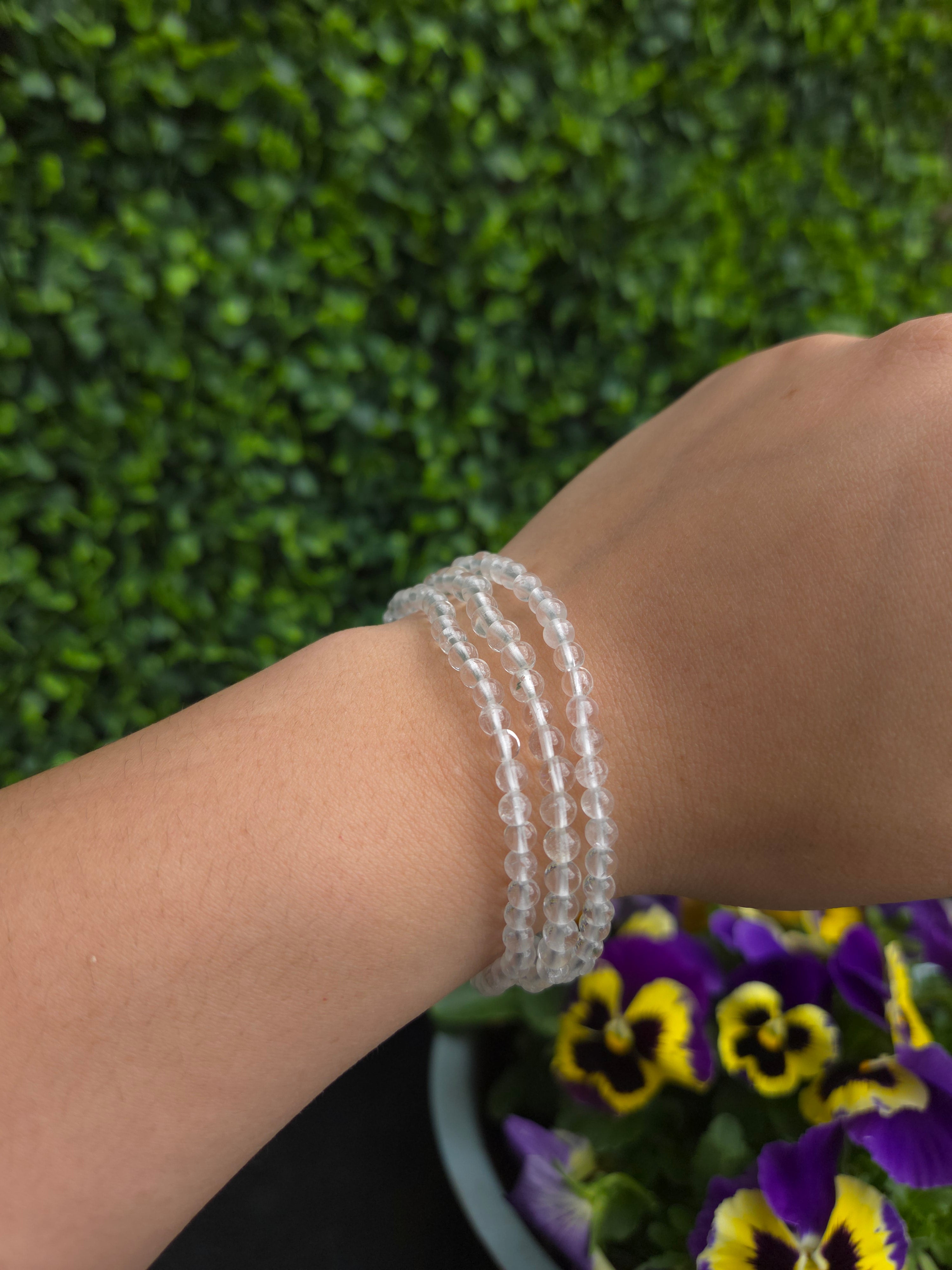 Bergkristal armband 4mm