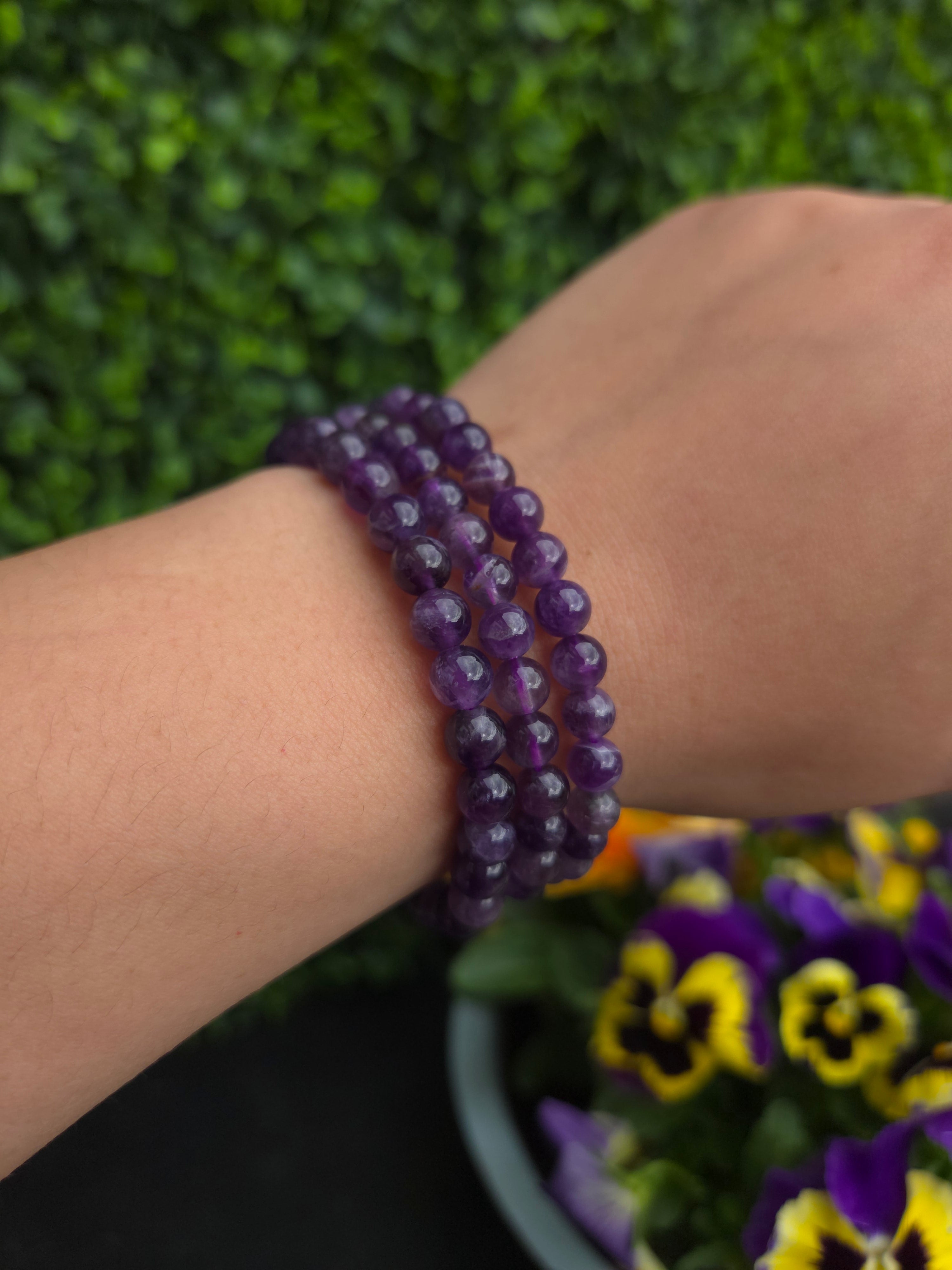 Amethist A-kwaliteit armband 6mm