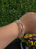 Maansteen multi A-kwaliteit armband 4mm