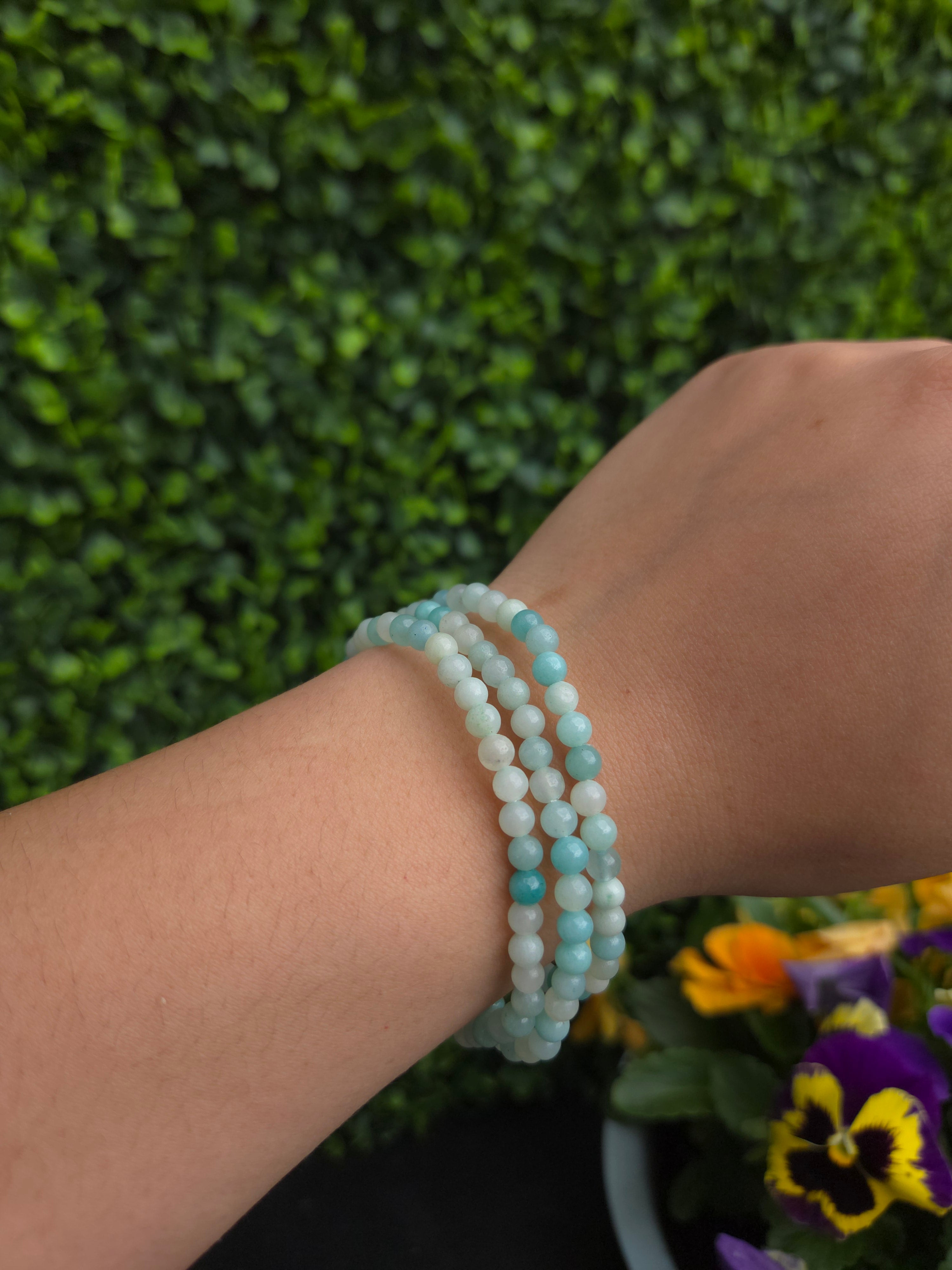 Amazoniet armband 4mm