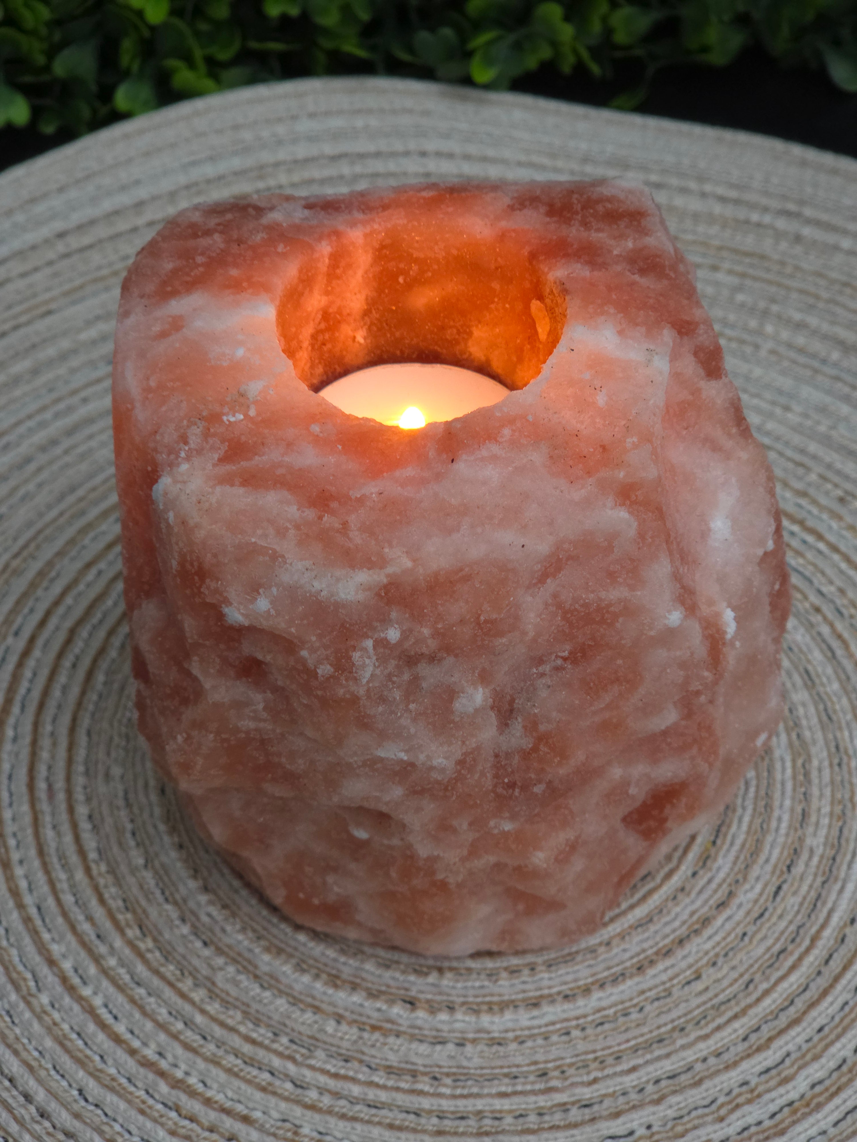 Himalayazout waxinelicht houder