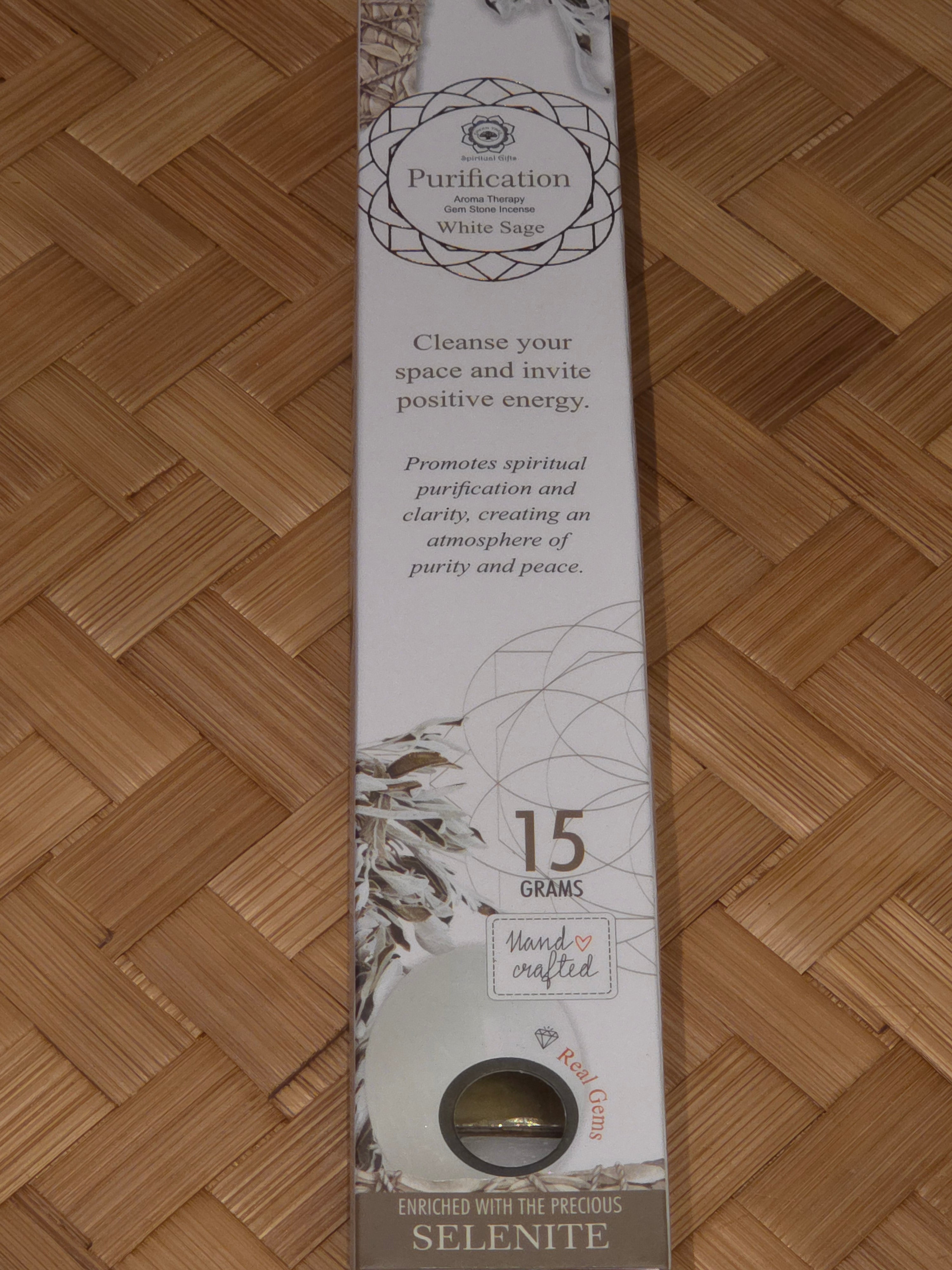 Purification Edelsteen Wierook – Witte Salie & Seleniet