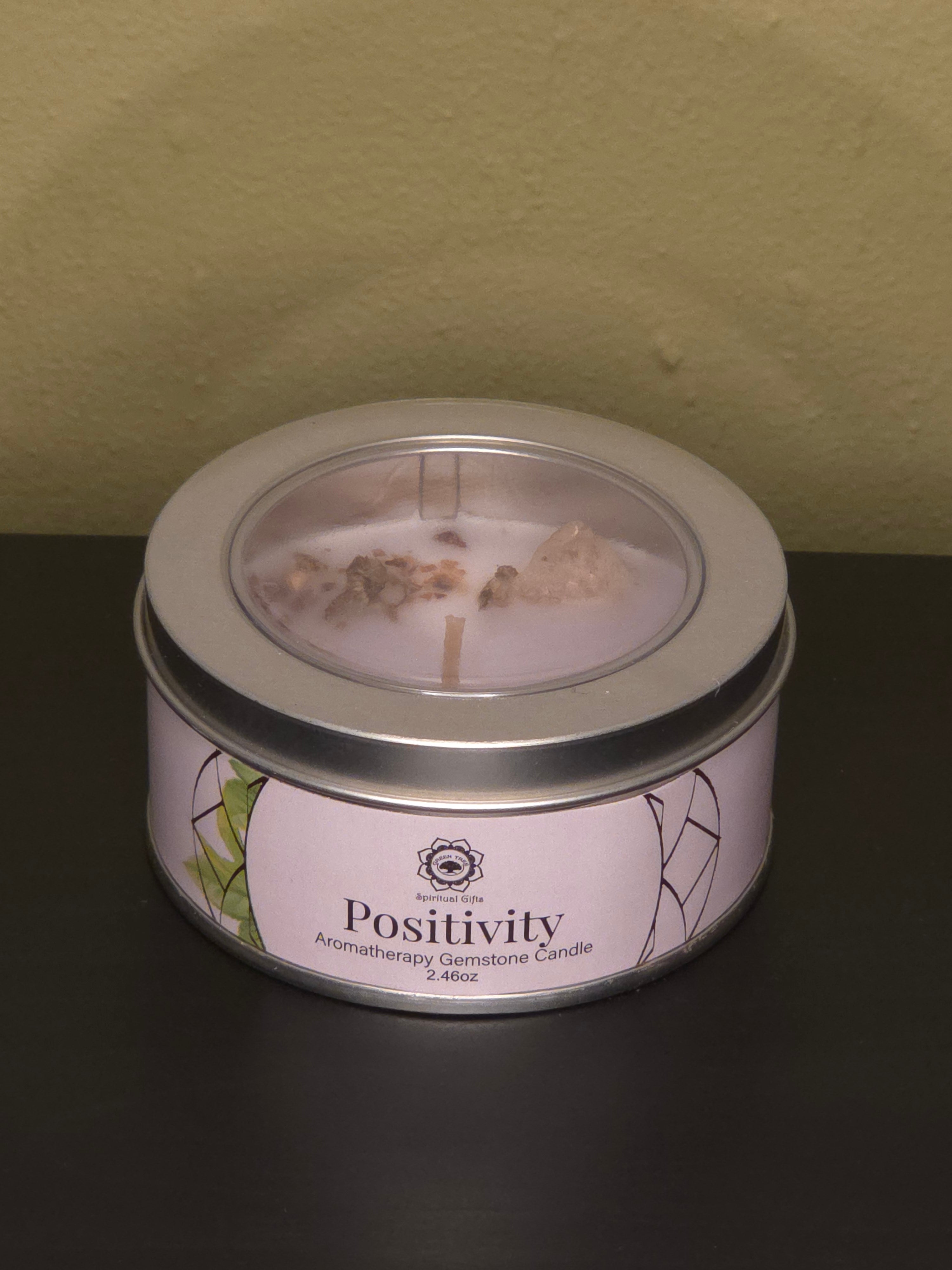 Positivity Travel Tin – Citrien/Gele Kwarts & Bloemen (70g)