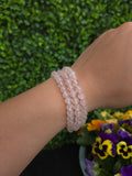 Rozenkwarts armband 6mm