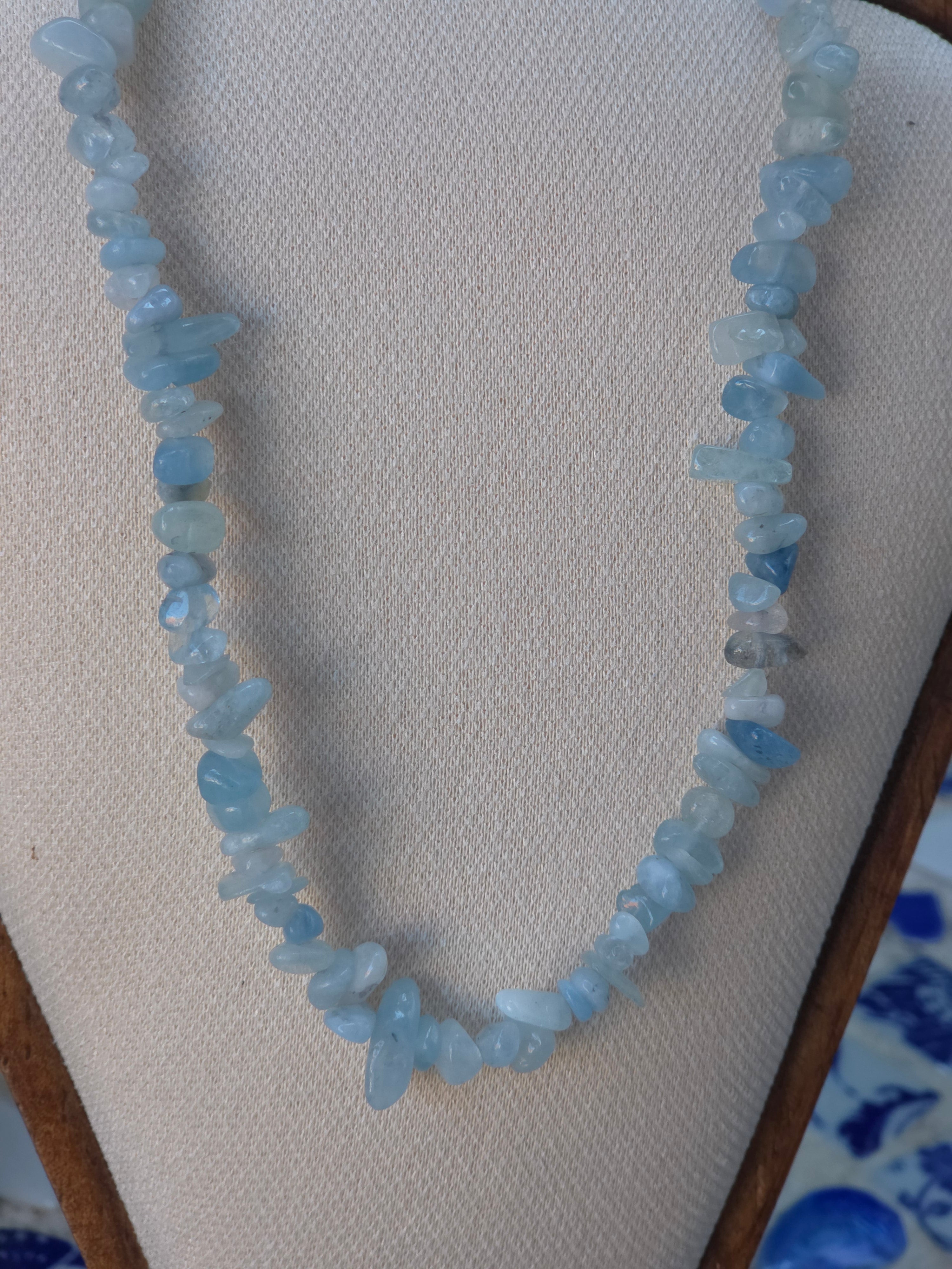 Splitketting Aquamarijn