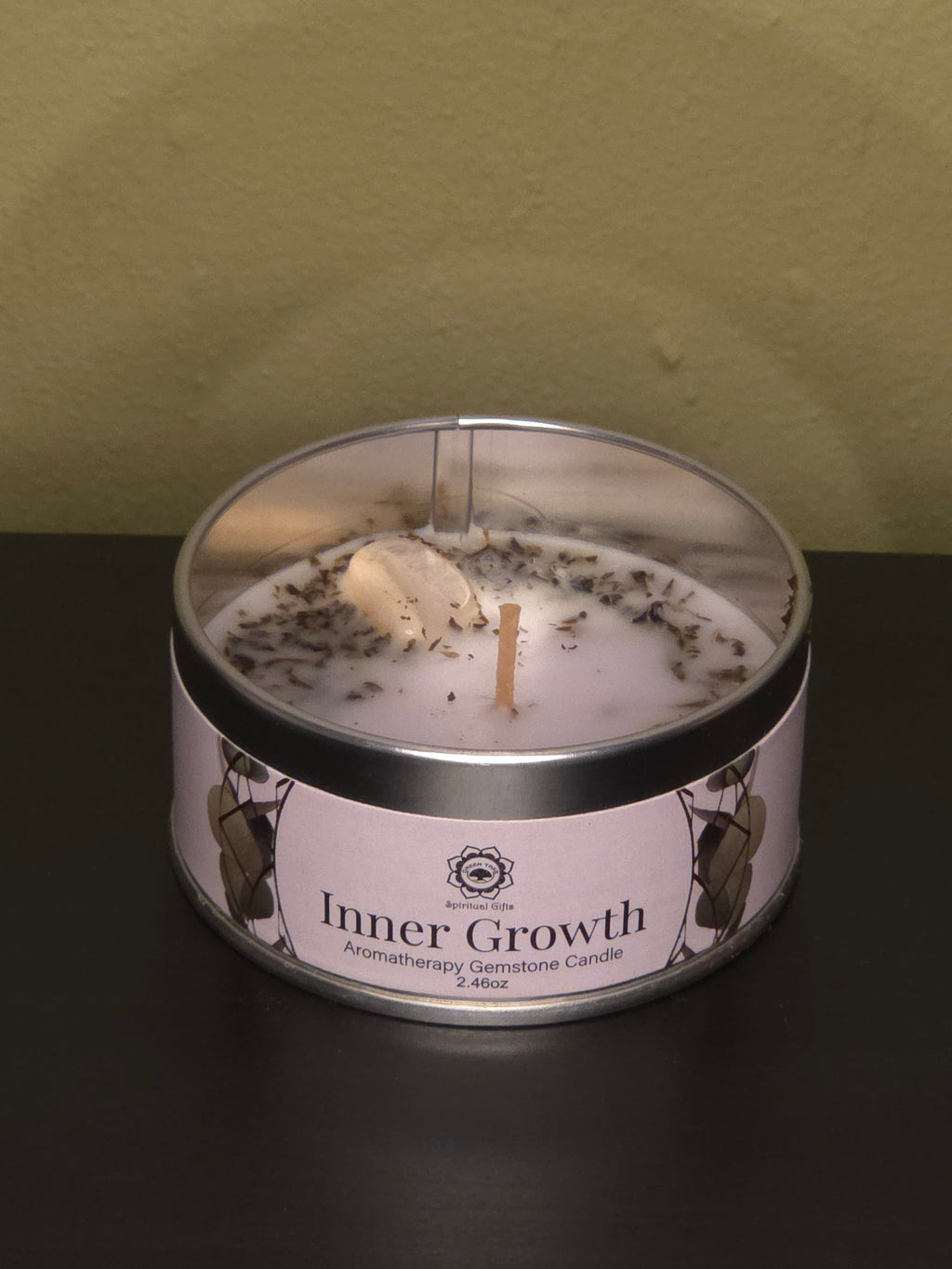 Inner Growth Travel Tin – Kristal voor Groei & Kracht (70g)