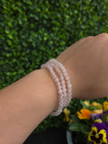 Rozenkwarts armband 4mm
